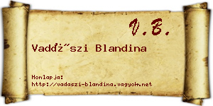 Vadászi Blandina névjegykártya