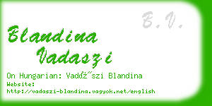 blandina vadaszi business card